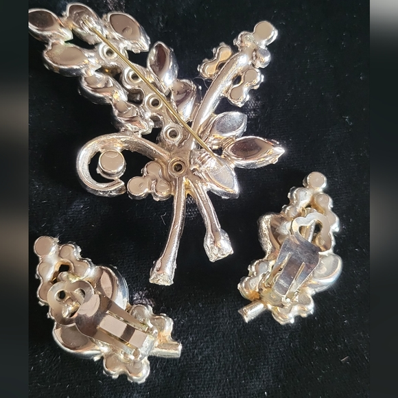 Vintage Verified DeLizza Elster Juliana Sapphire Blue Aurora Borealis & Clear - Picture 2 of 9